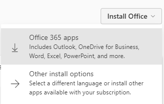 Install Office Options