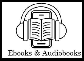 Image of a stack of books that links to book search.